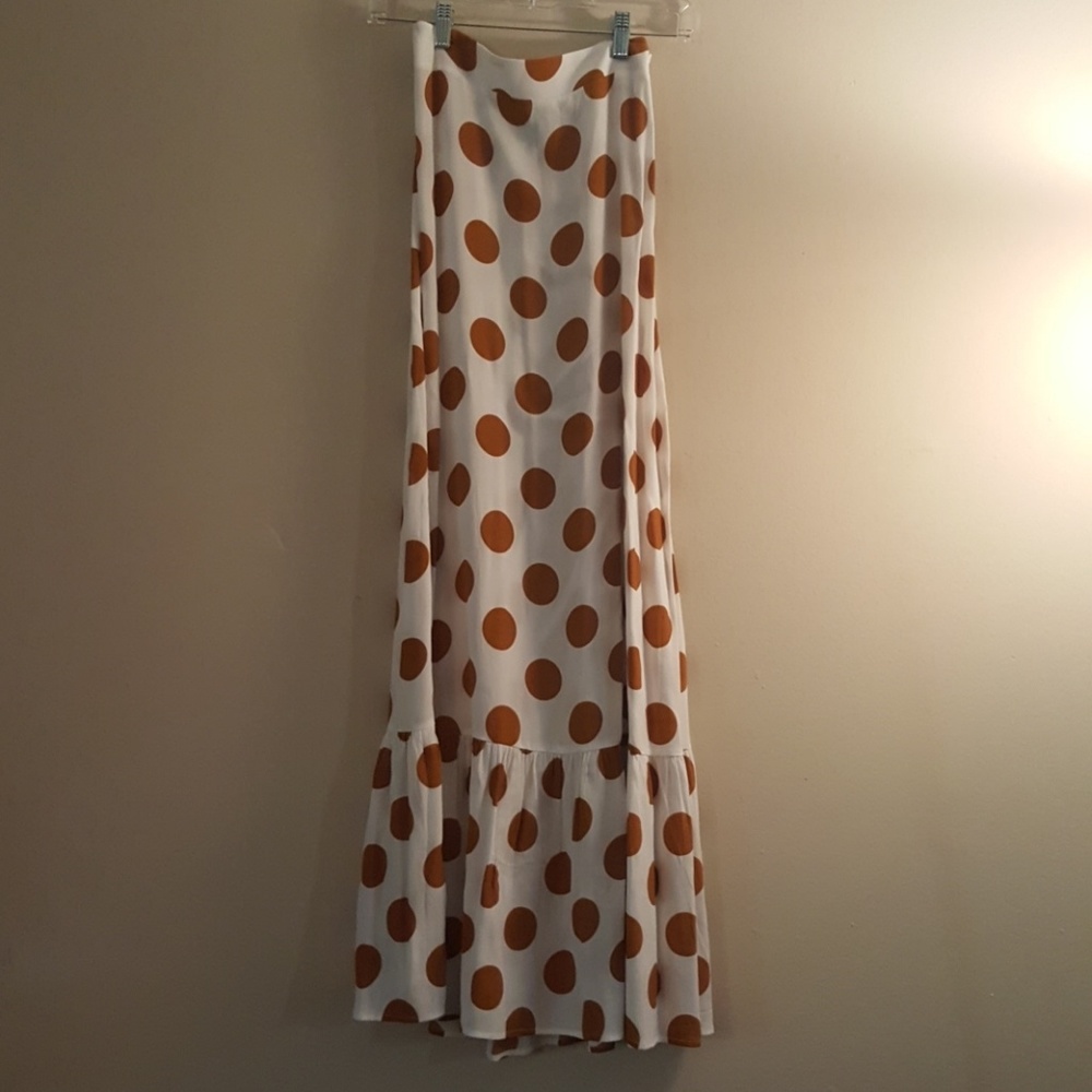 Polka dot maxi skirt
